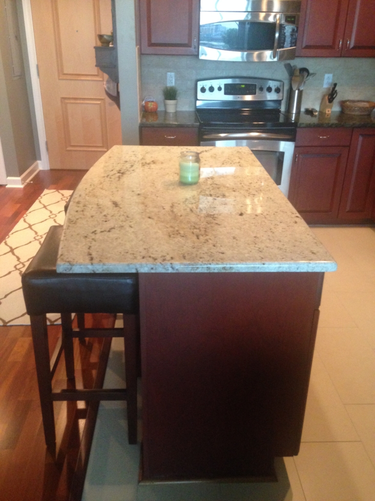 3cm Colonial Gold Kitchen Island and Bar Top2 Colossus Granite