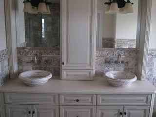 Crema Marfil Granite Bathroom